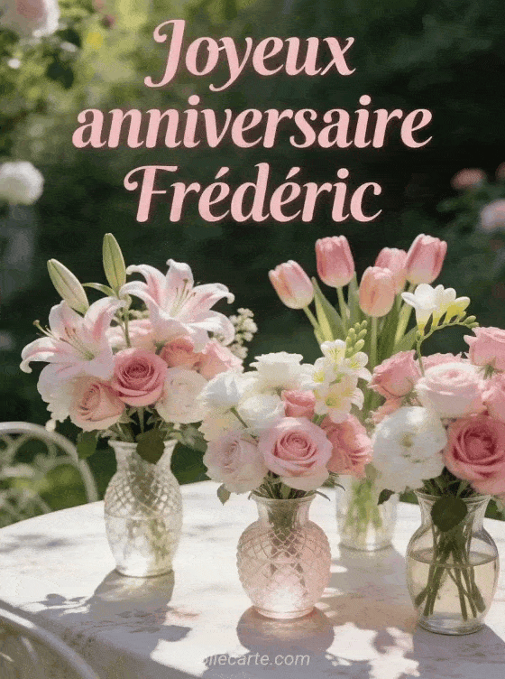 Joyeux anniversaire Frederic - Frederic fleurs