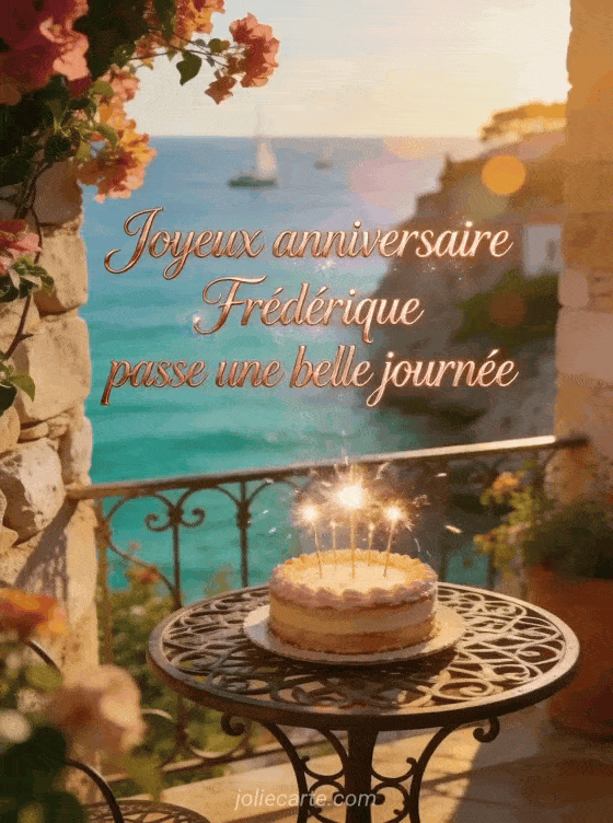 Joyeux anniversaire Frédérique - Carte joyeux anniversaire frederique