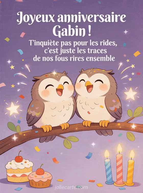 Joyeux anniversaire Gabin - Gabin rigolo