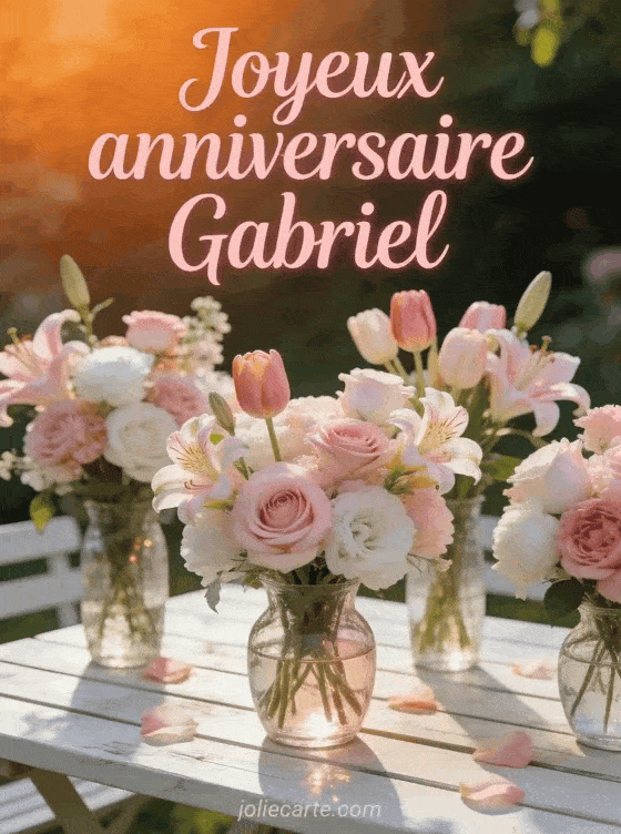 Joyeux anniversaire Gabriel - Joyeux anniversaire gabriel fleurs