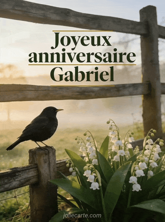 Joyeux anniversaire Gabriel - Carte joyeux anniversaire gabriel