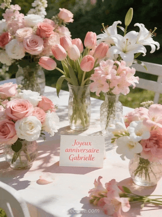 Joyeux anniversaire Gabrielle - Joyeux anniversaire gabrielle fleurs