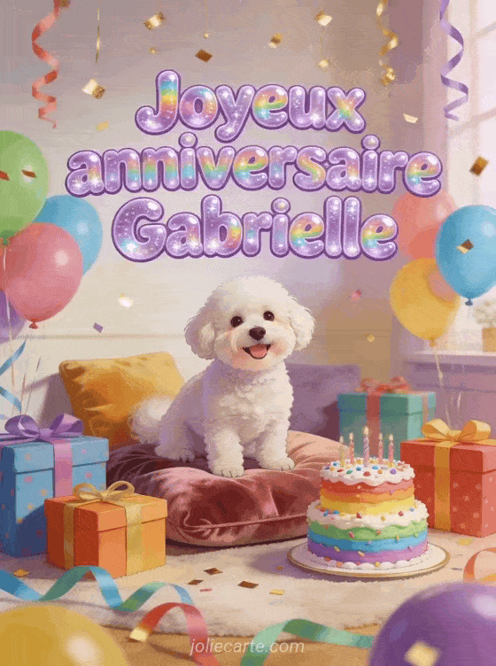 Joyeux anniversaire Gabrielle - Joyeux anniversaire gabrielle chien