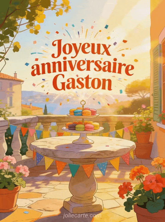 Joyeux anniversaire Gaston - Jolie carte joyeux anniversaire gaston