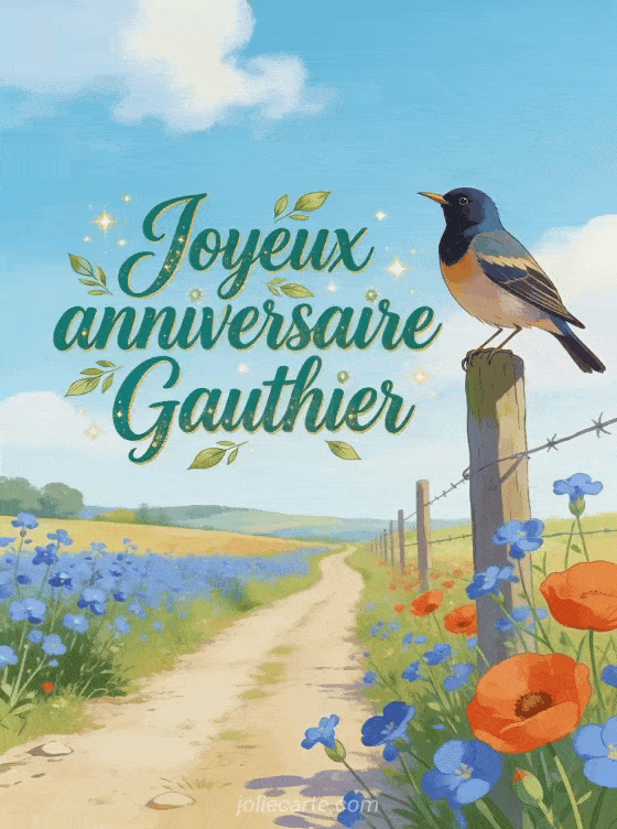 Joyeux anniversaire Gauthier - Carte joyeux anniversaire gauthier