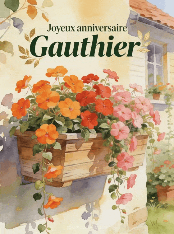 Joyeux anniversaire Gauthier - Joyeux anniversaire gauthier fleurs