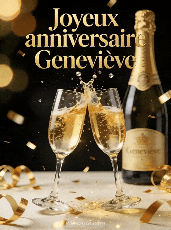 Joyeux anniversaire Geneviève - Joyeux anniversaire genevieve champagne