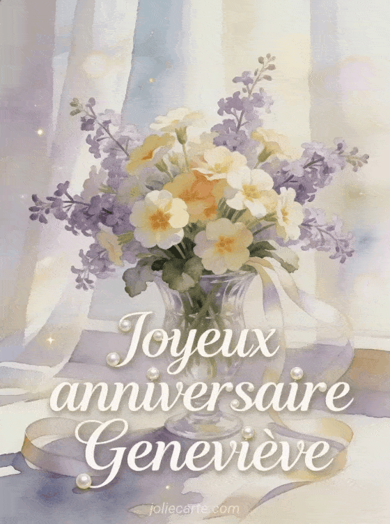 Joyeux anniversaire Geneviève - Joyeux anniversaire genevieve fleurs