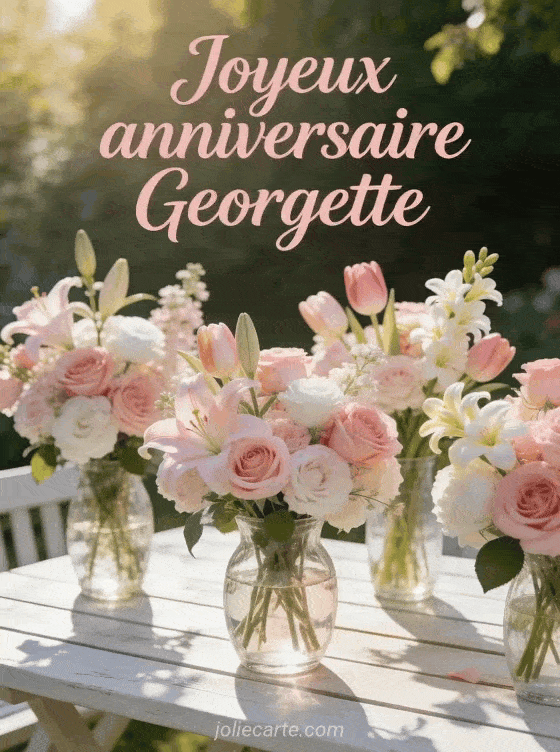 Joyeux anniversaire Georgette - Georgette fleurs
