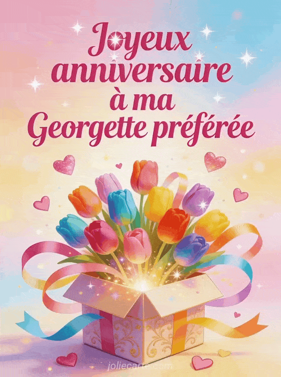 Joyeux anniversaire Georgette - Carte joyeux anniversaire georgette gratuite
