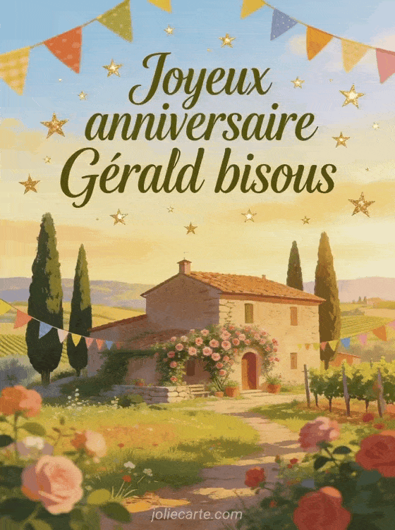 Joyeux anniversaire Gérald - Joyeux anniversaire gerald bisous