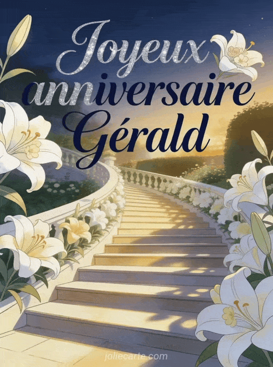 Joyeux anniversaire Gérald - Carte joyeux anniversaire gerald gratuite