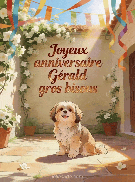 Joyeux anniversaire Gérald - Joyeux anniversaire gerald gros bisous