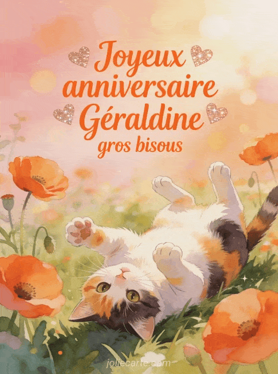 Joyeux anniversaire Géraldine - Joyeux anniversaire geraldine gros bisous