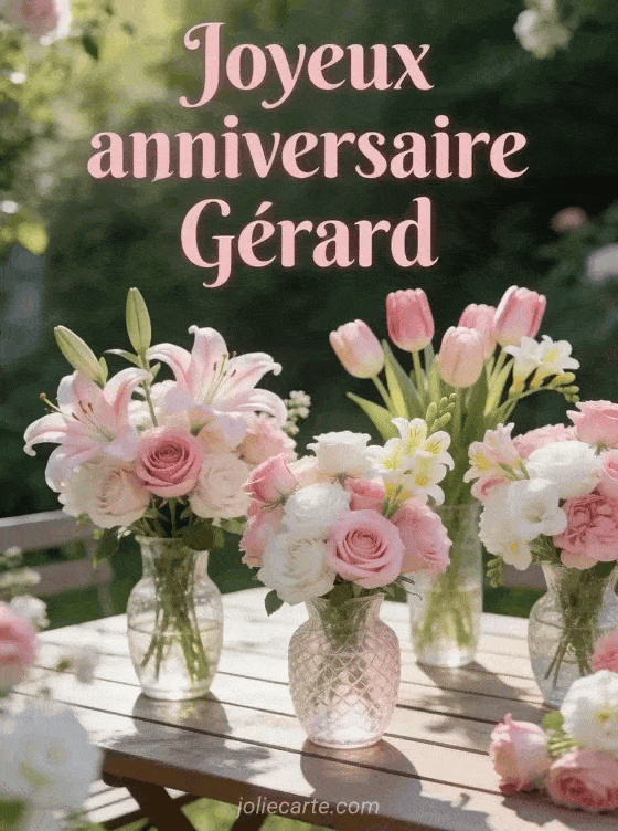 Joyeux anniversaire Gérard - Joyeux anniversaire gerard fleurs
