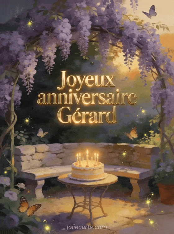 Joyeux anniversaire Gérard - Carte joyeux anniversaire gerard