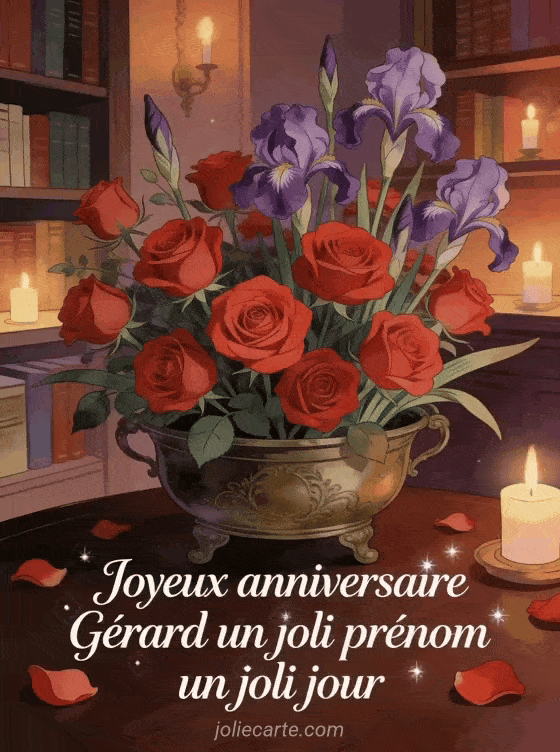 Joyeux anniversaire Gérard - Carte joyeux anniversaire gerard gratuite