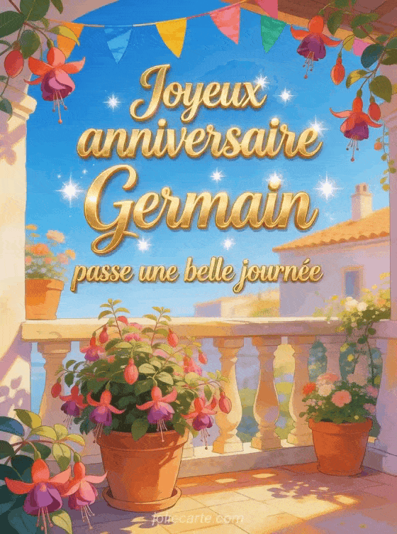 Joyeux anniversaire Germain - Carte joyeux anniversaire germain gratuite
