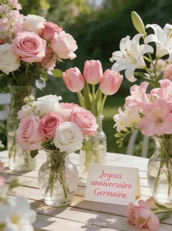 Joyeux anniversaire Germaine - Joyeux anniversaire germaine fleurs