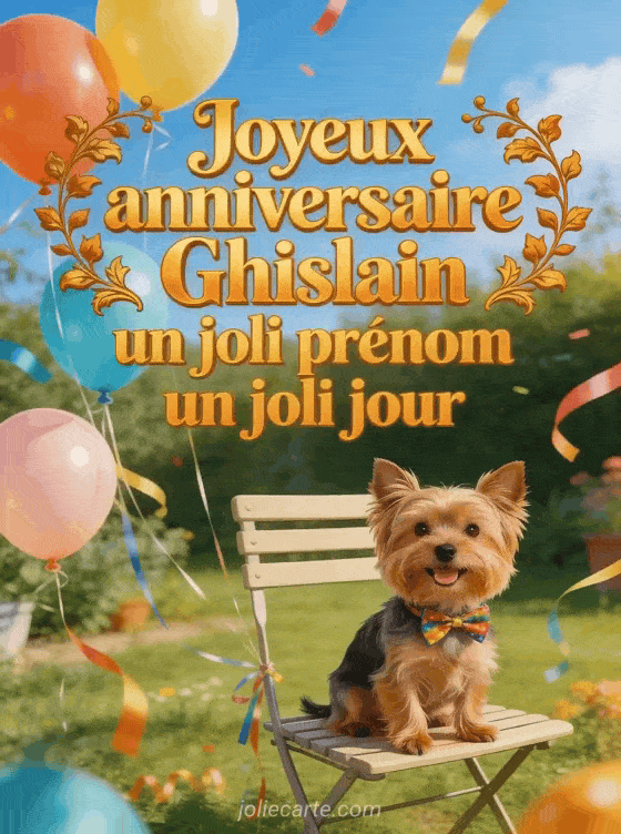 Joyeux anniversaire Ghislain - Carte joyeux anniversaire ghislain