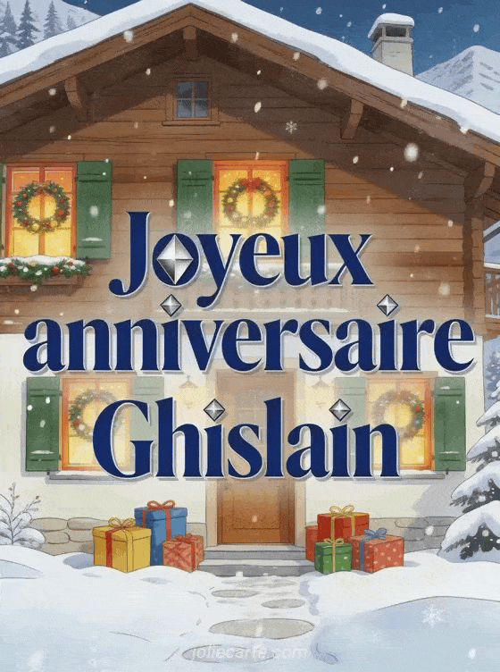 Joyeux anniversaire Ghislain - Carte joyeux anniversaire ghislain gratuite