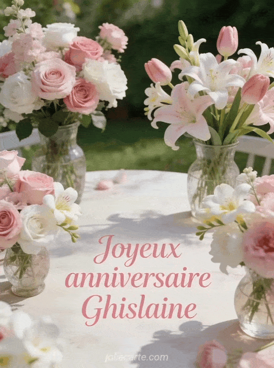 Joyeux anniversaire Ghislaine - Joyeux anniversaire ghislaine fleurs