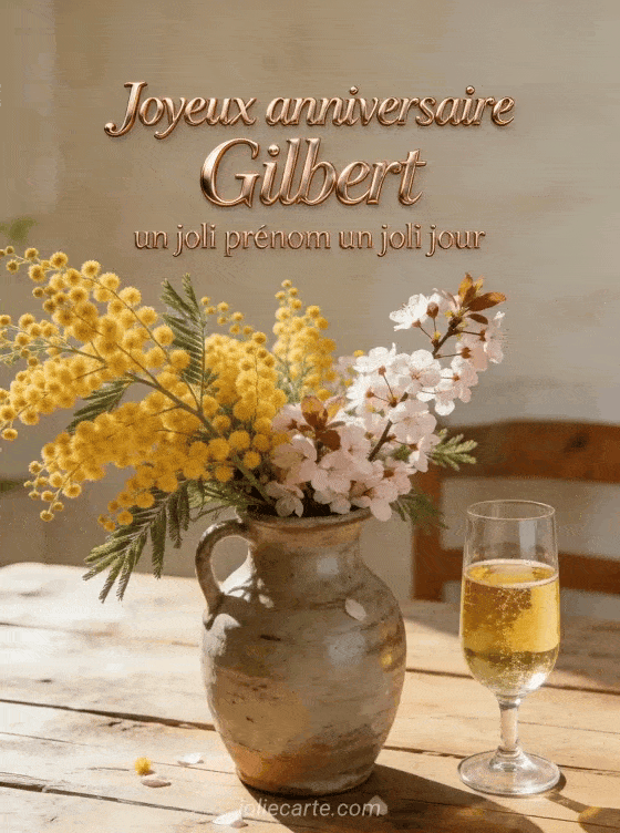 Joyeux anniversaire Gilbert - Joyeux anniversaire gilbert fleurs
