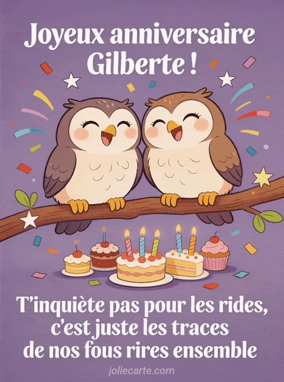 Joyeux anniversaire Gilberte - Joyeux anniversaire gilberte rigolo
