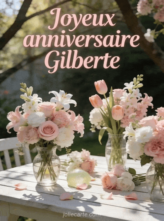 Joyeux anniversaire Gilberte - Joyeux anniversaire gilberte fleurs