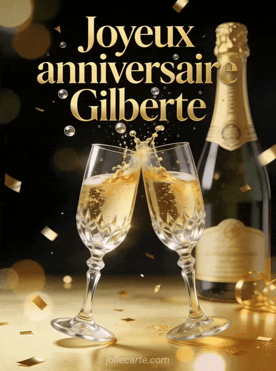 Joyeux anniversaire Gilberte - Joyeux anniversaire gilberte champagne