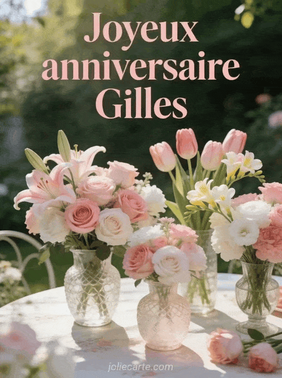 Joyeux anniversaire Gilles - Joyeux anniversaire gilles fleurs