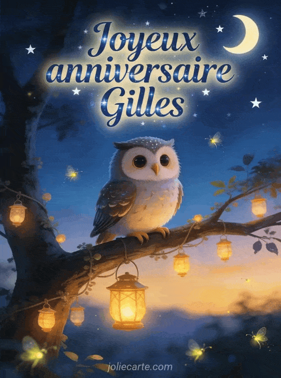 Joyeux anniversaire Gilles - Carte joyeux anniversaire gilles