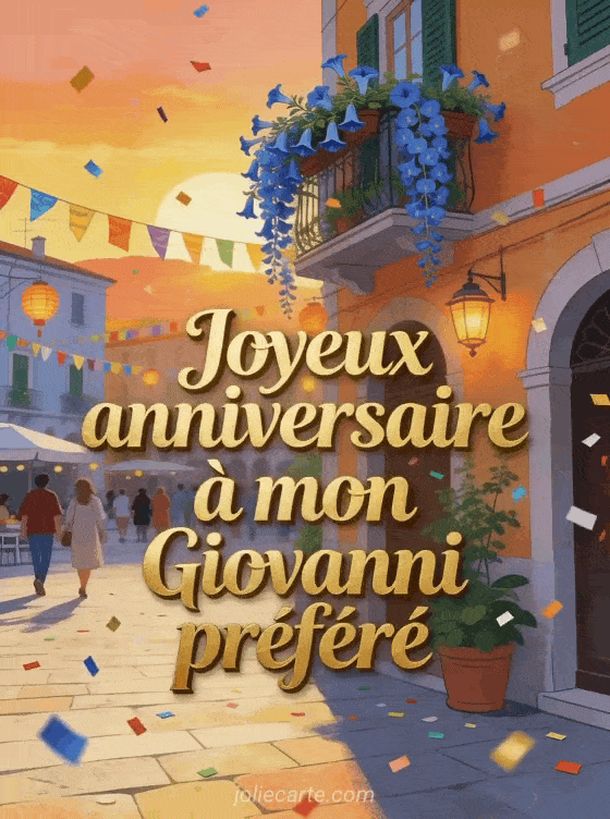 Joyeux anniversaire Giovanni - Carte joyeux anniversaire giovanni gratuite