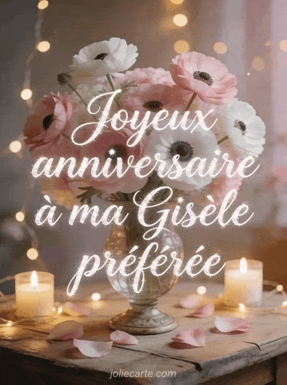 Joyeux anniversaire Gisèle - Joyeux anniversaire gisele fleurs