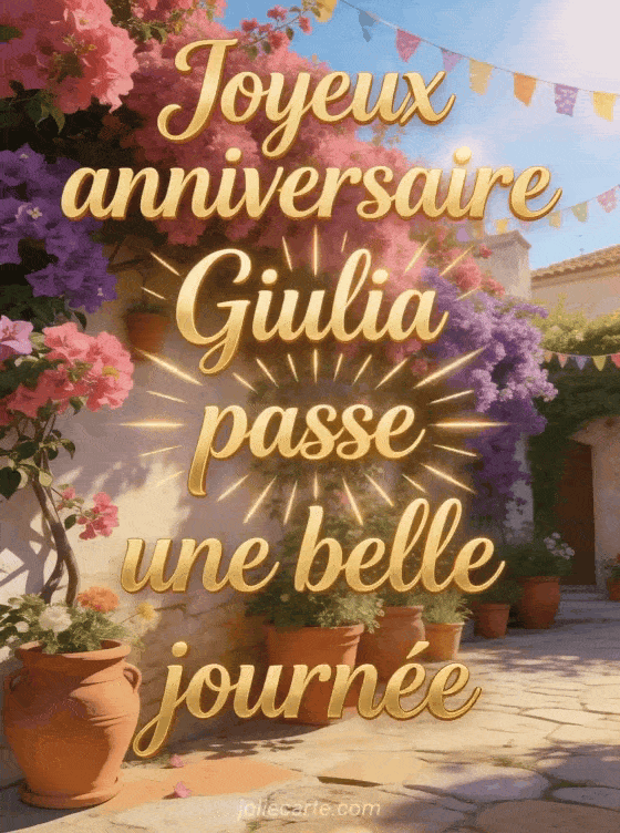 Joyeux anniversaire Giulia - Carte joyeux anniversaire giulia