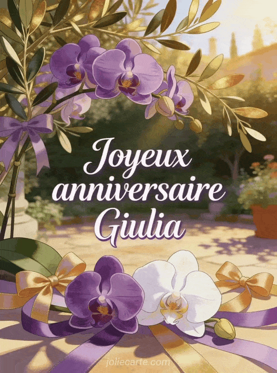 Joyeux anniversaire Giulia - Carte joyeux anniversaire giulia gratuite