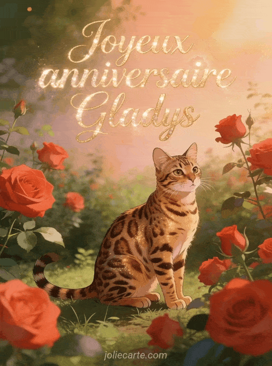 Joyeux anniversaire Gladys - Carte joyeux anniversaire gladys