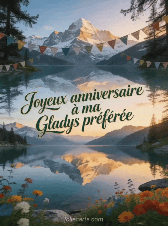 Joyeux anniversaire Gladys - Carte joyeux anniversaire gladys gratuite