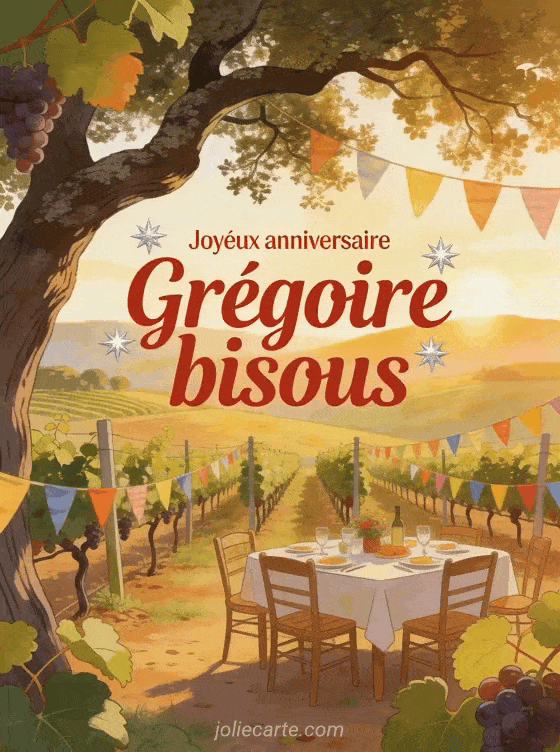 Joyeux anniversaire Grégoire - Joyeux anniversaire gregoire bisous