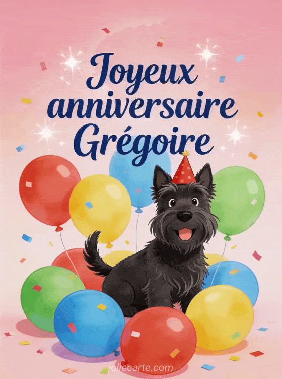Joyeux anniversaire Grégoire - Carte joyeux anniversaire gregoire