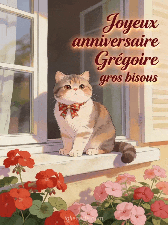 Joyeux anniversaire Grégoire - Joyeux anniversaire gregoire gros bisous