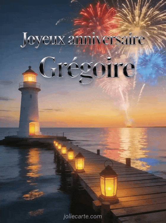 Joyeux anniversaire Grégoire - Joyeux anniversaire gregoire gif anime