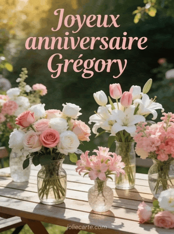 Joyeux anniversaire Grégory - Joyeux anniversaire gregory fleurs