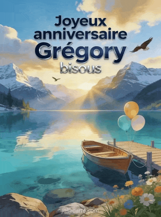 Joyeux anniversaire Grégory - Joyeux anniversaire gregory bisous