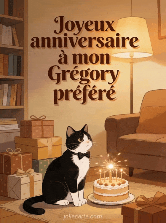 Joyeux anniversaire Grégory - Joyeux anniversaire gregory chat