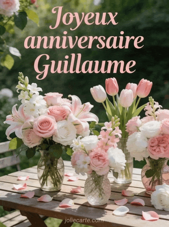 Joyeux anniversaire Guillaume - Guillaume fleurs