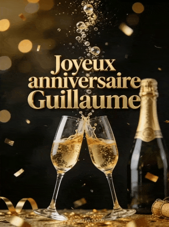 Joyeux anniversaire Guillaume - Guillaume champagne