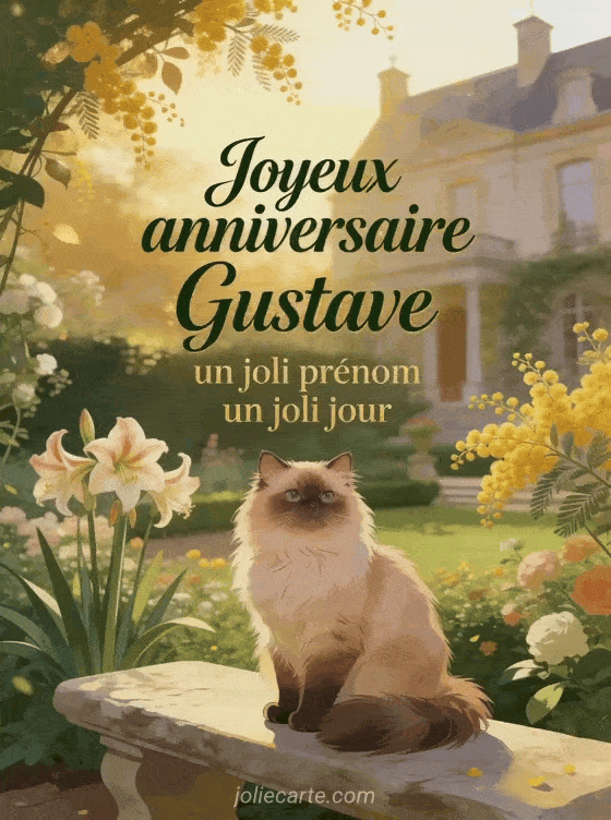 Joyeux anniversaire Gustave - Carte joyeux anniversaire gustave gratuite