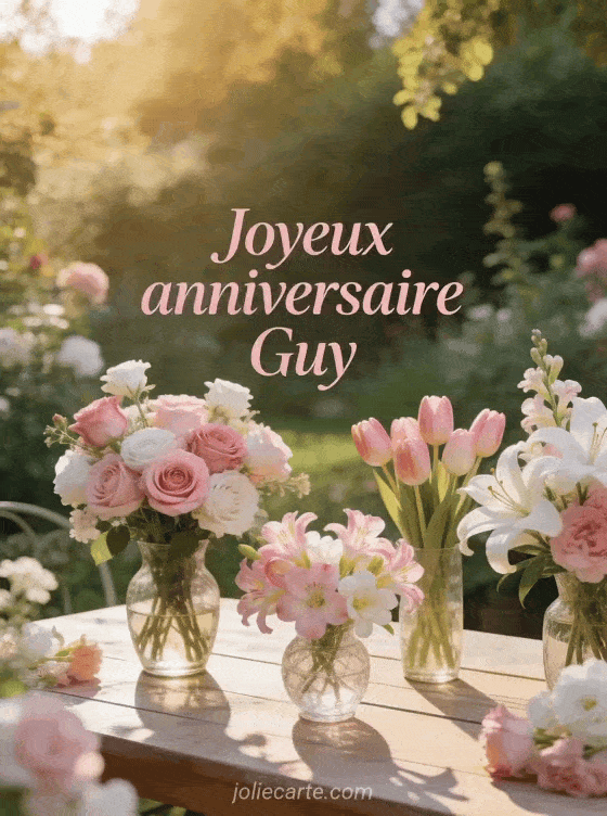 Joyeux anniversaire Guy - Joyeux anniversaire guy fleurs
