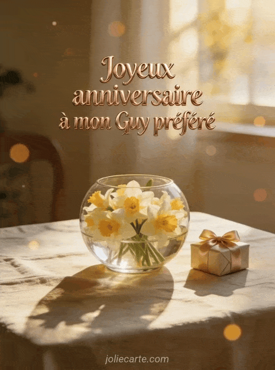 Joyeux anniversaire Guy - Carte joyeux anniversaire guy